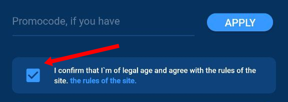 mostbet app reg checkbox