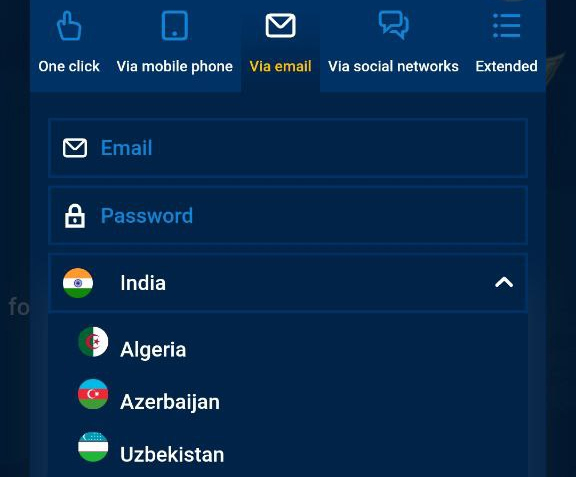 mostbet reg email country