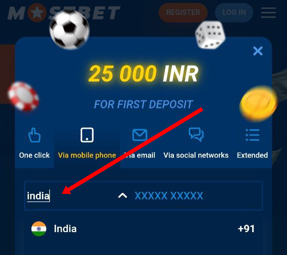 mostbet reg mobile code